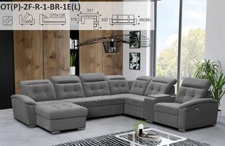 SEDACÍ SOUPRAVA Comfort maxi 1e+br+1+r+2f+ot 341/176/300