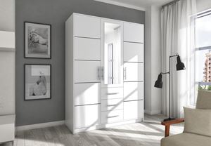SKŘÍŇ BALI D3 147/200/58 CM BÍLÁ MAT