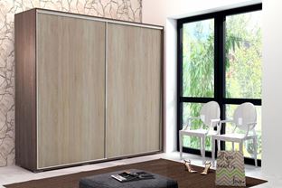 ŠATNÍ SKŘÍŇ ALENA NEW 15 100/245/62  KORPUS ČOKOLÁDA DVEŘE DUB SONOMA