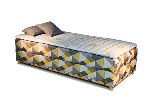 VYSOKÁ ČALOUNĚNÁ POSTEL BOXSPRING NOVO BEZ ČEL 