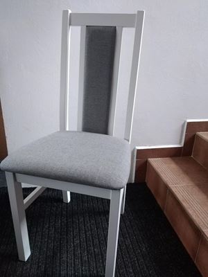 JÍDELNÍ ŽIDLE Bosberg XIV BUKOVÁ BÍLÁ/LÁTKA 10-ŠEDÁ