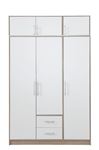 VYSOKÁ ŠATNÍ SKŘÍŇ SMART SR2+SRN2 150/230/56 BEZ ZRCADLA BÍLÁ/SONOMA