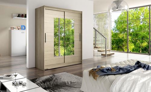 ŠATNÍ SKŘÍŇ WESTA III.3 150/200/58 POSUVNÉ DVEŘE,ZRCADLO