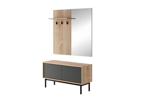 PŘEDSÍŇOVÁ STĚNA BASIC BGD104 JACKSON HICKORY/GRAFIT