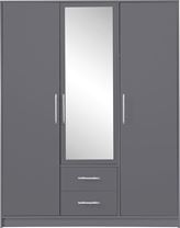 ŠATNÍ SKŘÍŇ SMART SRL2 SE ZRCADLEM 150/190/56 ANTRACIT