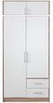 VYSOKÁ ŠATNÍ SKŘÍŇ SMART SR3+SRN3 100/230/56 BEZ ZRCADLA DUB SONOMA BÍLÁ