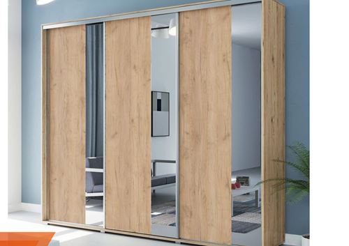 ŠATNÍ SKŘÍŇ SK ALENA 29 250/245/62 MEDOVÁ CRAFT ZLATÝ