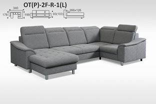 ROHOVÁ SEDACÍ SOUPRAVA GENE OT-2F-R-1 178x340x199 DO U