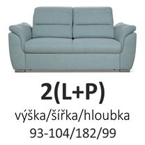 POHOVKA DVOJSED MEDIOLAN 2(L+P) 182 CM S ÚLOŽNÝM PROSTOREM 