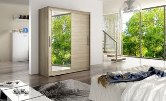 ŠATNÍ SKŘÍŇ WESTA VI.6 150/200/58 S POSUVNÝMI DVEŘMI A ZRCADLEM 