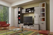 OBÝVACÍ STĚNA LARISA 305/202/52 cm dub sonoma/trufla/venge
