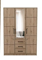 Šatní skříň Kos D3 149/200/57,5 se zrcadlem dub artisan