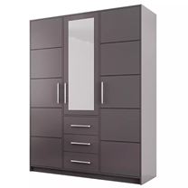 ŠATNÍ SKŘÍŇ BALI D3 147/200/58 CM GRAFIT MAT  ZRCADLO