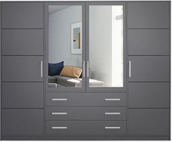 Šatní skříň Bali D4 240/200/58 se zrcadlem více barev