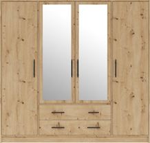 Šatní skříň Smart SRL1 200/190/56 se zrcadlem dub artisan 