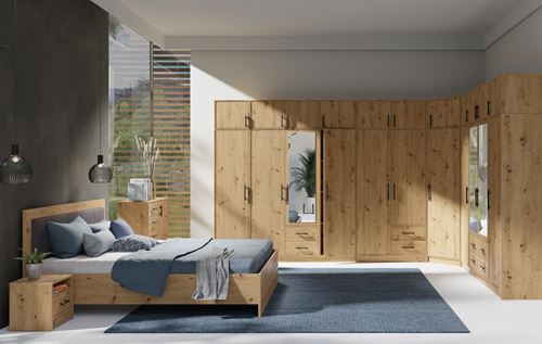Ložnice Smart dub artisan komplet s postelí 160 cm 