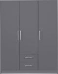 Šatní skříň Smart SR2 150/190/56 bez zrcadla antacit šedá 