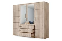 Šatní skříň Bali D4 240/200/57,5 se zrcadlem dub sonoma