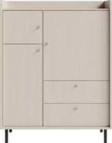 Komoda Grande GR1 retro 103/133/42 cm dub bílý pískovaný 