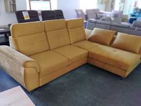 Rohová sedací souprava Limone 2F-OTR rozkládací ,287x200 žlutá 