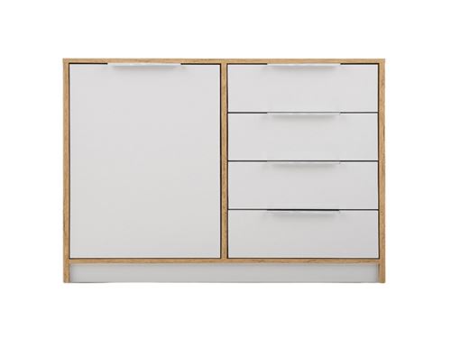 Komoda Latimo New 1D4S 94x81x41dub votan-bílá 