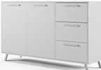 KOMODA BALI 135/86/41 CM 2D3Š vysoké nožičky bílá 