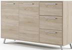 KOMODA BALI 135/86/41 CM 2D3Š vysoké nožičky dub sonoma 
