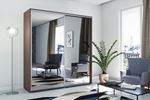 Šatní skříň Alena 1 100 cm výběr výšky a barvy  100x245x62 hnědá čokoláda