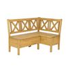 Rustikální dřevěná rohová lavice RUS74 DELUXE šíře 250x160 