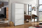 Šatní skříň Alena 12 150 cm se zrcadlem   150x215x62 bílá  mat