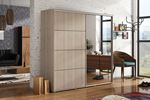 Šatní skříň Alena 12 150 cm se zrcadlem   150x215x62 dub sonoma